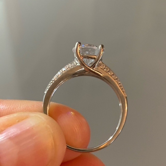Delmar Silver CZ Accent Engagement Ring 💍 🤩 - Picture 5 of 12